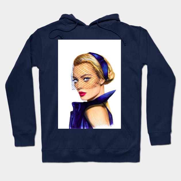 Margot Robbie Hoodie by Svetlana Pelin